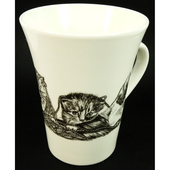 Kitties with Yarn Cats Coffee Mug Cup Forty Winks Cheri Lane Steve O'Connell - Picture 2 of 7